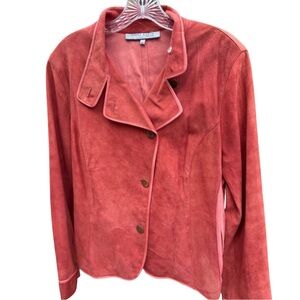 Anne Klein New York Terracotta Leather Jacket – Size L